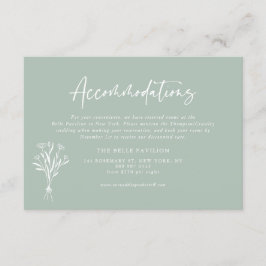 ミニマリストボタニカルセージグリーンアコモデーション エンクロージャーカード