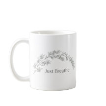 ミニマリストボタニカルマグカップ Just Breathe