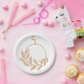 ミニマリストボタニカルリースモダンニュートラル ペーパープレート (パーティー)