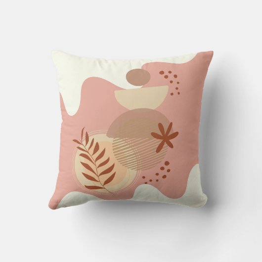 ミニマリストボタニカル抽象芸術II装飾用クッション クッション (裏面)