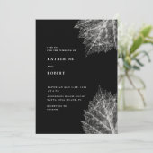 ミニマリストボタニック結婚式招待状 招待状 (スタンド正面)