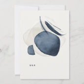 ミニマリストボタニック結婚式招待状 招待状 (裏面)