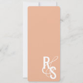 ミニマリストボヘミアンダーク結婚テラコッタ 招待状 (裏面)