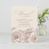 ミニマリストボヘミアンテラコッタリハーサルディナー 招待状 (スタンド正面)