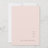 ミニマリストボヘミアンバラ結婚式招待状 招待状 (裏面)