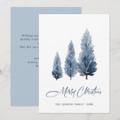 ミニマリストボヘミアンパインツリークリスマスグリーティング シーズンカード (正面/裏面)
