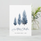 ミニマリストボヘミアンパインツリークリスマスグリーティング シーズンカード (スタンド正面)