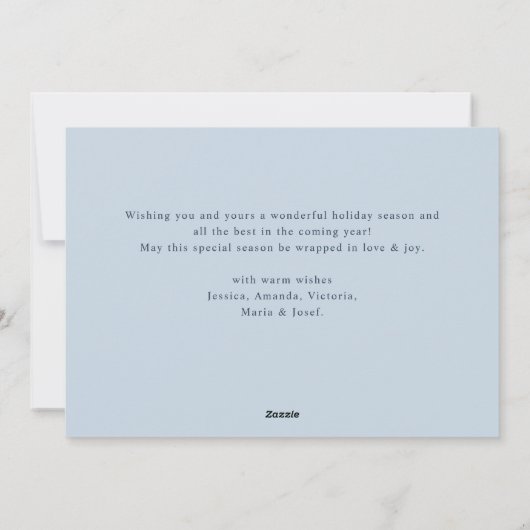 ミニマリストボヘミアンパインツリークリスマスグリーティング シーズンカード (裏面)