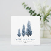 ミニマリストボヘミアンパインツリークリスマス企業の シーズンカード (スタンド正面)