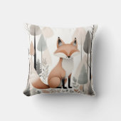 ミニマリストボホキュートキツネウッズ子供部屋キッズルーム クッション (正面)