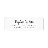ミニマリストボホシックシンプル差出人住所ラベル ラベル (正面)