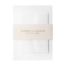 ミニマリストボホシックテラコッタ結婚ズ 招待状ベリーバンド