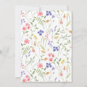 ミニマリストボホシックワイルドフラワー庭園の結婚式 招待状 (裏面)