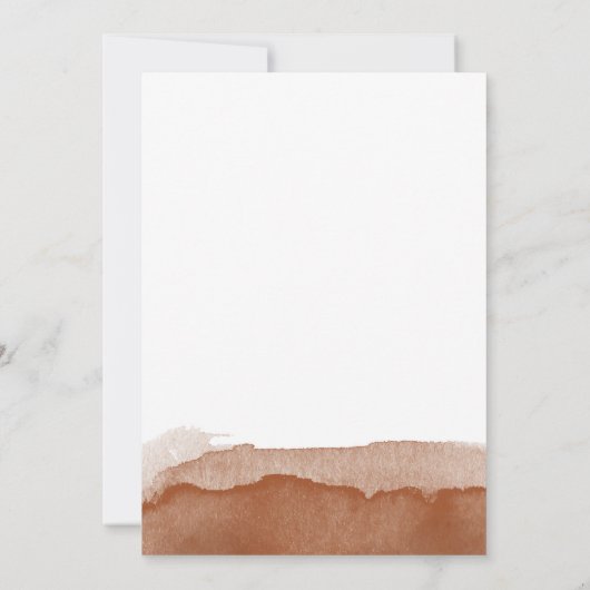 ミニマリストボホテラコッタデザートボーイベビーシャワー 招待状 (裏面)