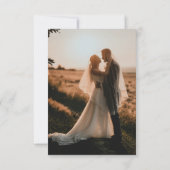 ミニマリストボホテラコッタ秋の結婚式写真 セーブザデート (裏面)