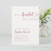 ミニマリストボホバラ金ゴールドオフホワイトブライダルシャワー 招待状 (スタンド正面)