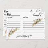 ミニマリストボホパンパスグラスレシピカード (正面/裏面)