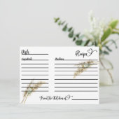 ミニマリストボホパンパスグラスレシピカード (スタンド正面)