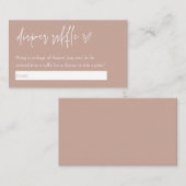 ミニマリストボホピンクハローベビーおむつラッフル エンクロージャーカード (正面/裏面)