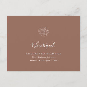 ミニマリストボホフローラテラコッタ移動アドレス ポストカード