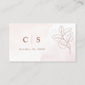 ミニマリストボホボタニカルテラコッタ結婚ズ プレイスカード (裏面)