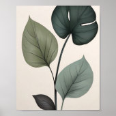 ミニマリストボホボタニカル葉ホームデコール ポスター (正面)