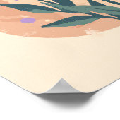 ミニマリストボホラベンダースパイグス抽象芸術ウォールアート ポスター (角)