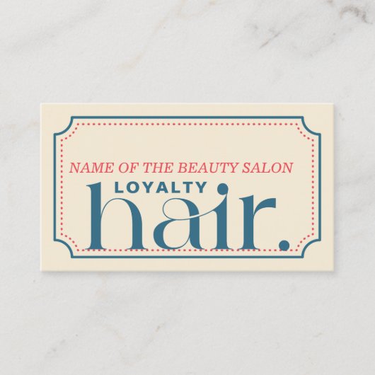 ミニマリストボホレトロブルー美しいロイヤリティカード ロイヤリティカード (正面)