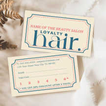 ミニマリストボホレトロブルー美しいロイヤリティカード