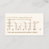 ミニマリストボホーブラウン美しいロイヤリティカード ロイヤリティカード (裏面)