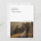 ミニマリストボホ写真ウェディング 招待状 (正面)