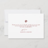 ミニマリストボホ新生児シャワーガールクローセスライン サンキューカード (裏面)