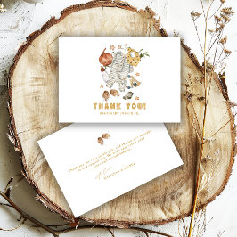 ミニマリストボホ新生児シャワーボーイクロセスライン サンキューカード