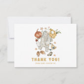 ミニマリストボホ新生児シャワーボーイクロセスライン サンキューカード (正面)