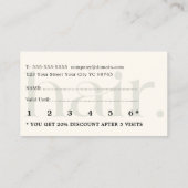 ミニマリストボホ白黒美しいロイヤリティカード ロイヤリティカード (裏面)