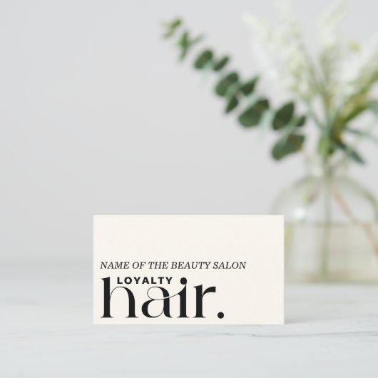 ミニマリストボホ白黒美しいロイヤリティカード ロイヤリティカード (スタンド正面)