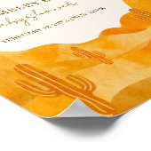 ミニマリストボホ砂漠サボテン赤ちゃんシャワーへようこそ ポスター (角)