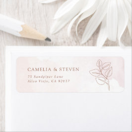 ミニマリストボホ結婚ボタニカル差出人住所 ラベル