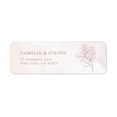 ミニマリストボホ結婚ボタニカル差出人住所 ラベル (正面)