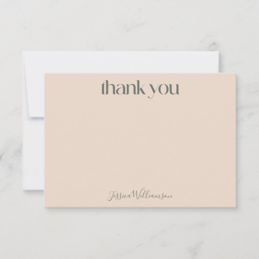 ミニマリストボホ赤面フローラムーンベビーシャワー サンキューカード (正面)