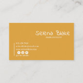 ミニマリストボホ金ゴールドエレガント&エステティックシック 名刺 (裏面)