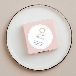 ミニマリストボーイバプテスマ《キリスト教》洗礼式や命名式ゴールデンリース ラウンドシール