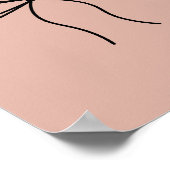 ミニマリストボーラインアートオンピーチ ポスター (角)