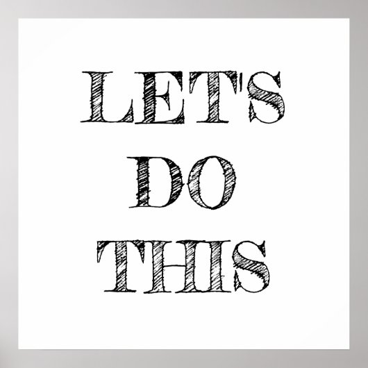 ミニマリストポスター Let's Do This ポスター (正面)