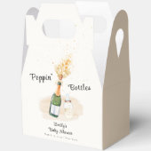 ミニマリストポピンボトルシャンパンベビーシャワー フェイバーボックス (見開き)