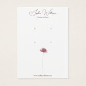 ミニマリストポピーダブルスタッドジュエリーディスプレイカード (正面)