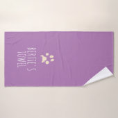 ミニマリストポープリントタイポグラフィパーソナライズされたペット バスタオル (バスタオル)