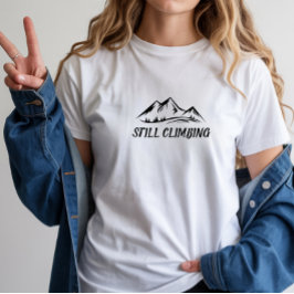 ミニマリストマウンテンTシャツ シンプルなラインのデザイン トライブレンドTシャツ