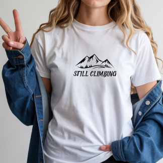 ミニマリストマウンテンTシャツ シンプルなラインのデザイン トライブレンドTシャツ