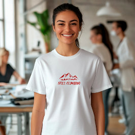 ミニマリストマウンテンTシャツ シンプルなラインのデザイン トライブレンドTシャツ